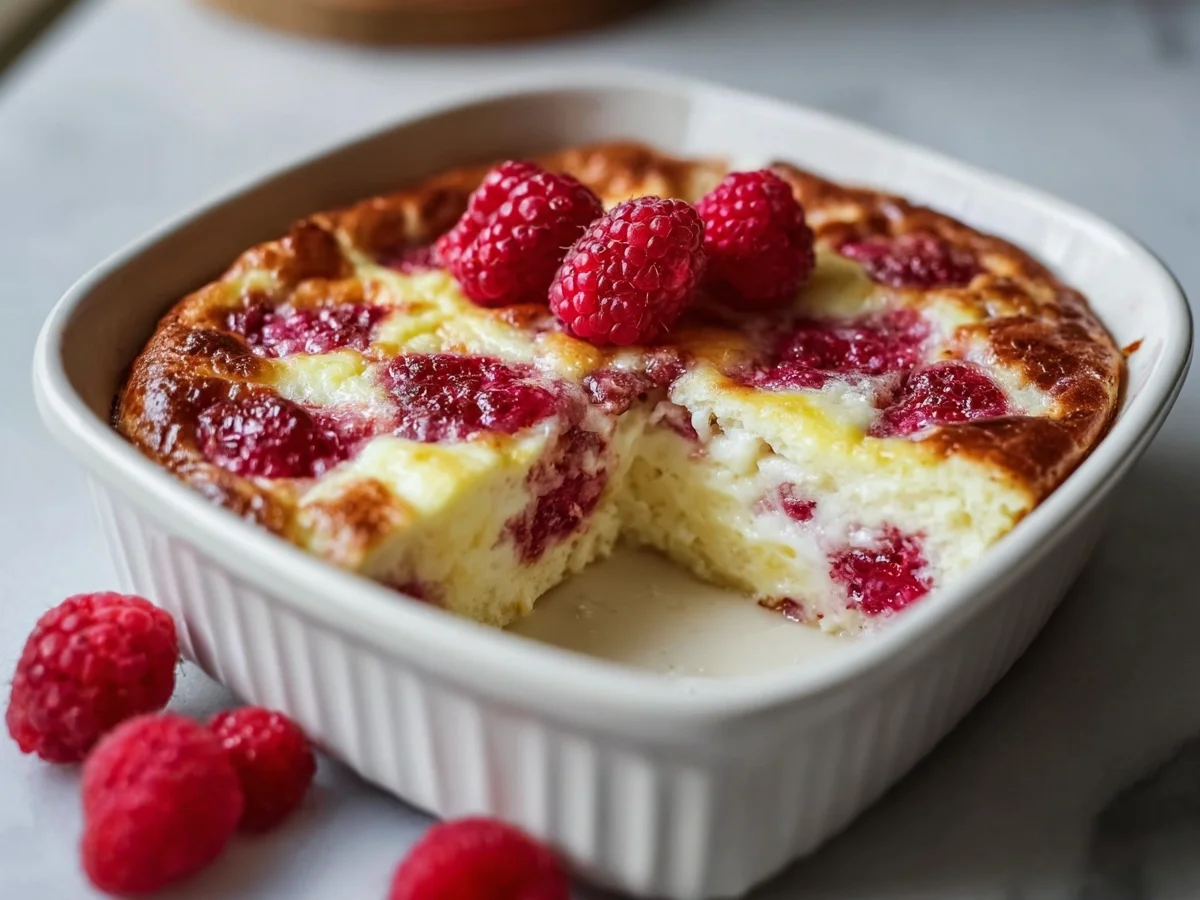 Protein-Packed Lemon Raspberry Cottage Cheese Bake - Image 1