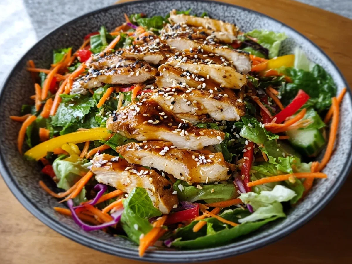 Quick Asian Sesame Chicken Salad: High-Protein Meal - Image 1