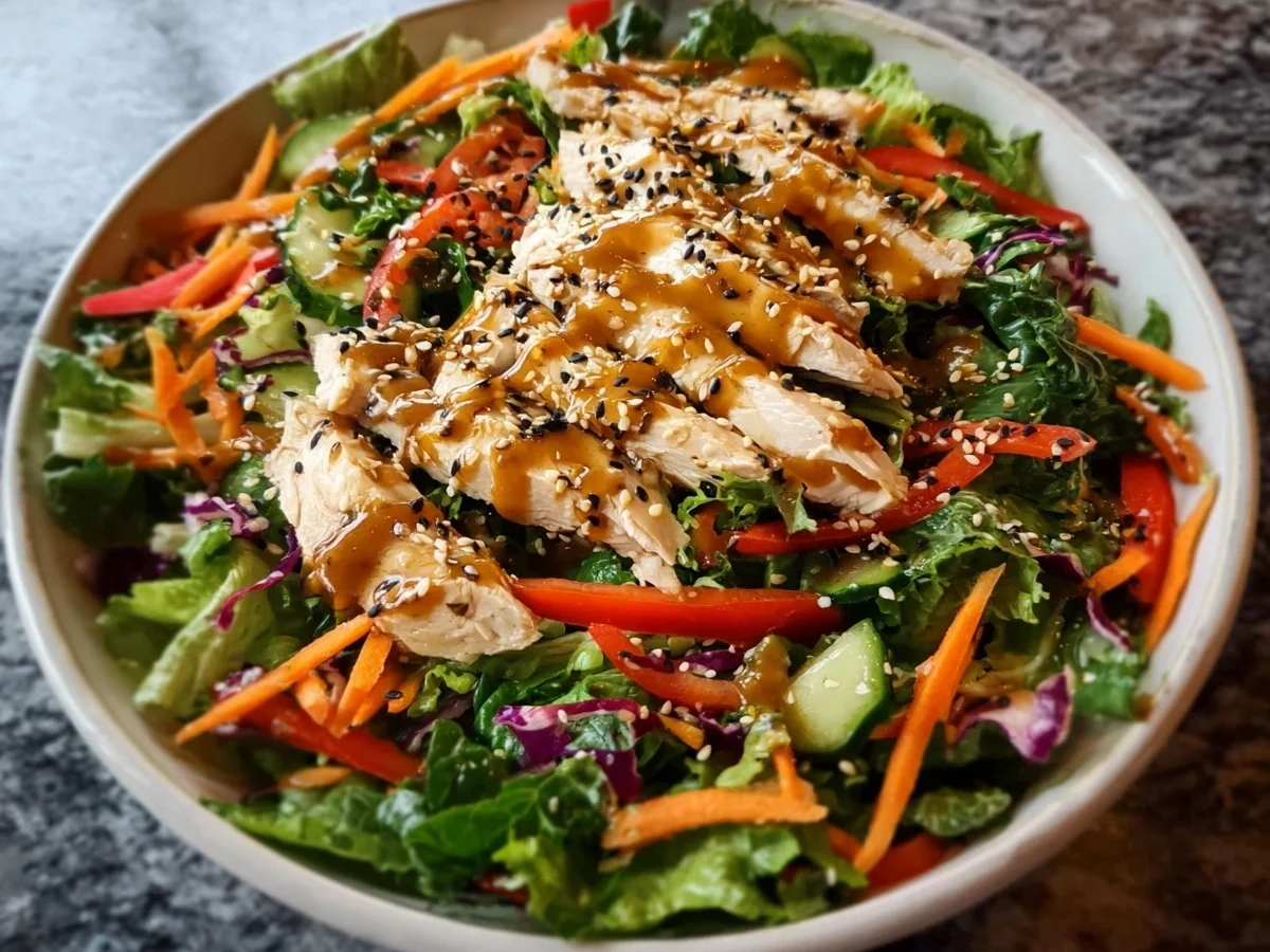 Quick Asian Sesame Chicken Salad: High-Protein Meal - Image 2