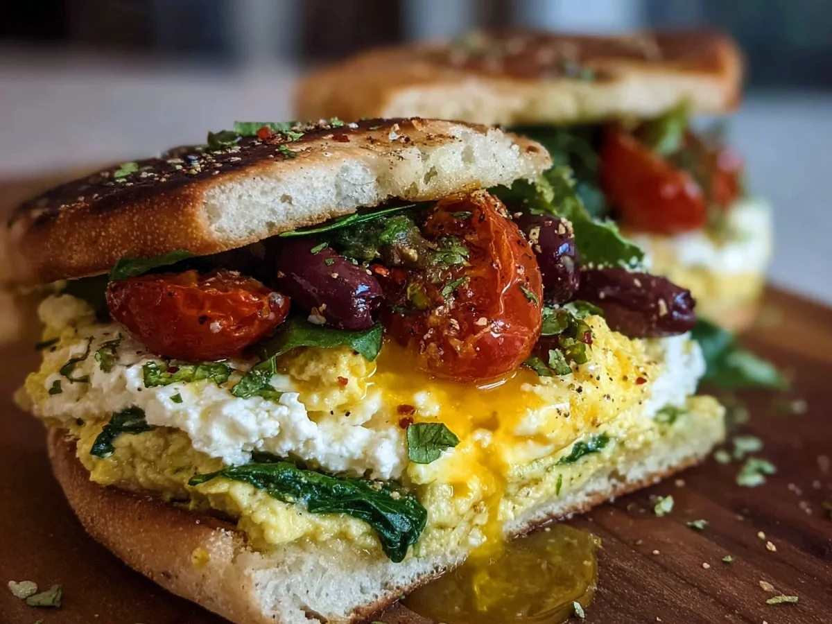 Quick Mediterranean Breakfast Sandwich | Nutritious Start - Image 1