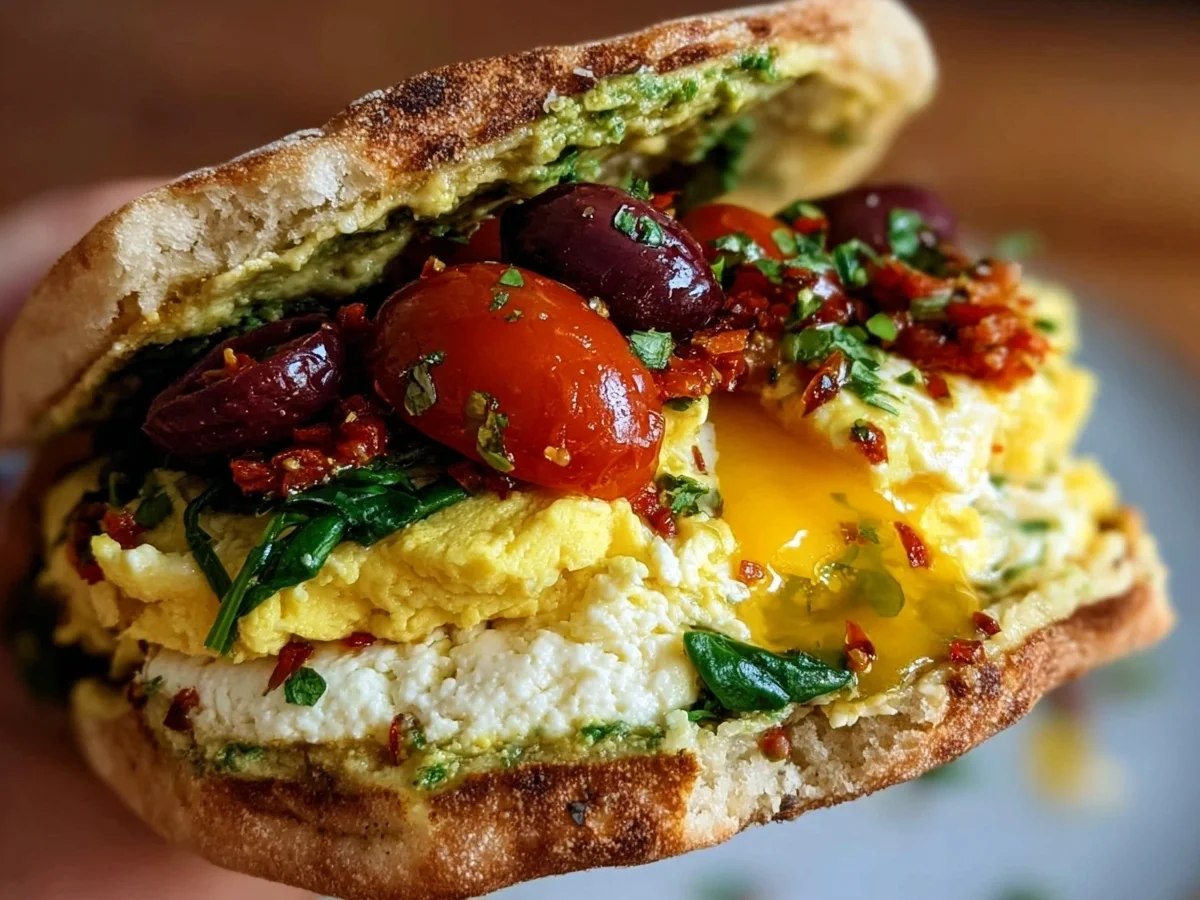 Quick Mediterranean Breakfast Sandwich | Nutritious Start - Image 2