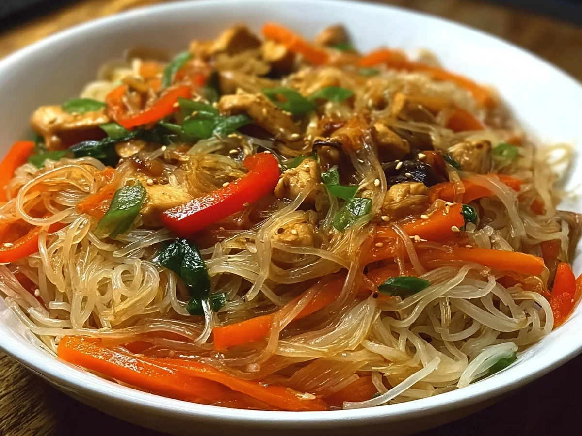 Quick Rice Noodle Stir-Fry: Protein Packed & Meal Prep Ready - Image 1