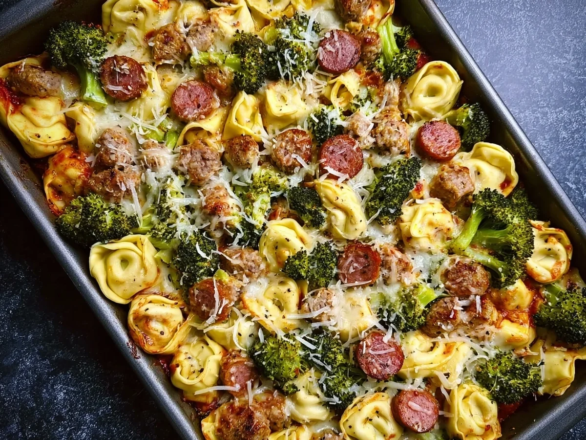 Sheet Pan Broccoli Tortellini Bake: High Protein Dinner - Image 2