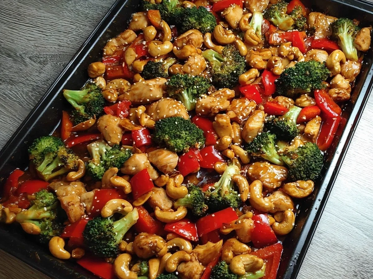 Sheet Pan Cashew Chicken: Easy High Protein Dinner - Image 1