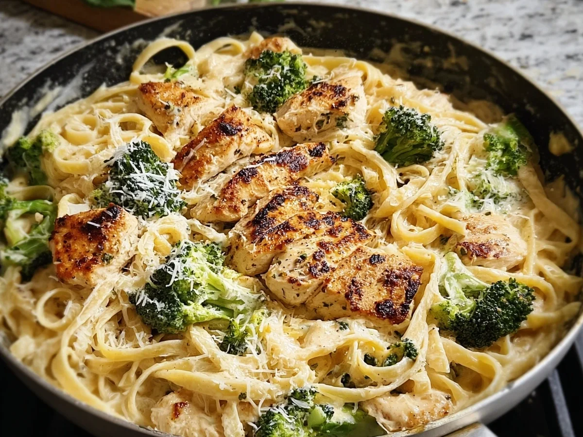 Skinny Chicken Broccoli Alfredo: Low-Calorie Comfort - Image 1