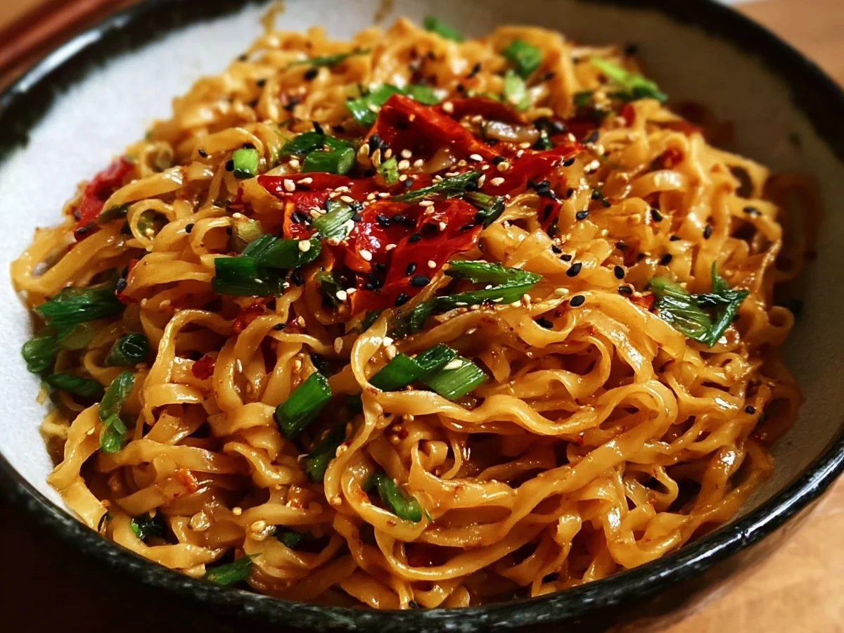 Spicy Chili Garlic Noodles: Quick & Flavorful Dinner - Image 1