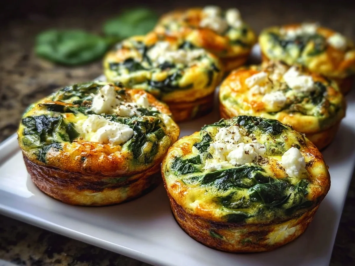 Spinach Feta Egg Muffins: Easy Meal Prep Breakfast - Image 1