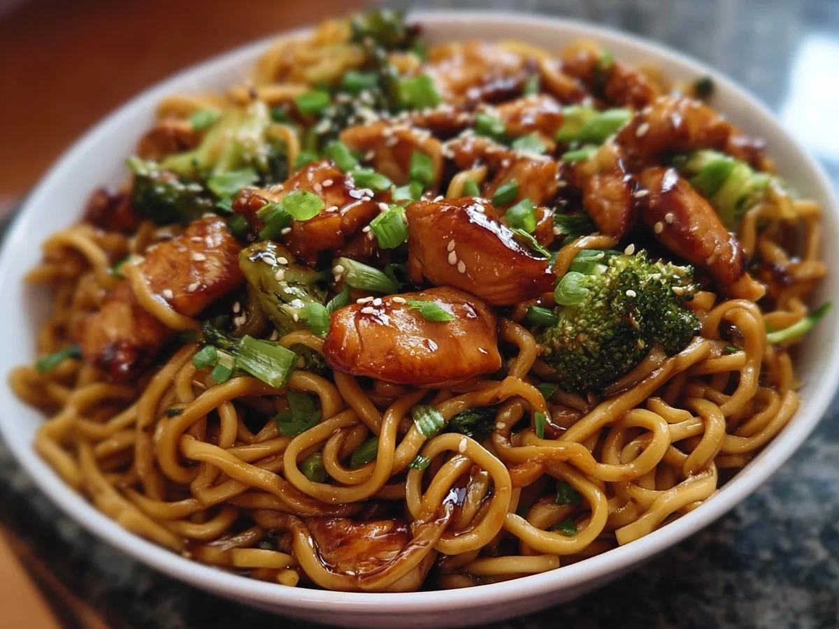 Sticky Garlic Chicken Noodles: Quick High-Protein Dinner - Image 2