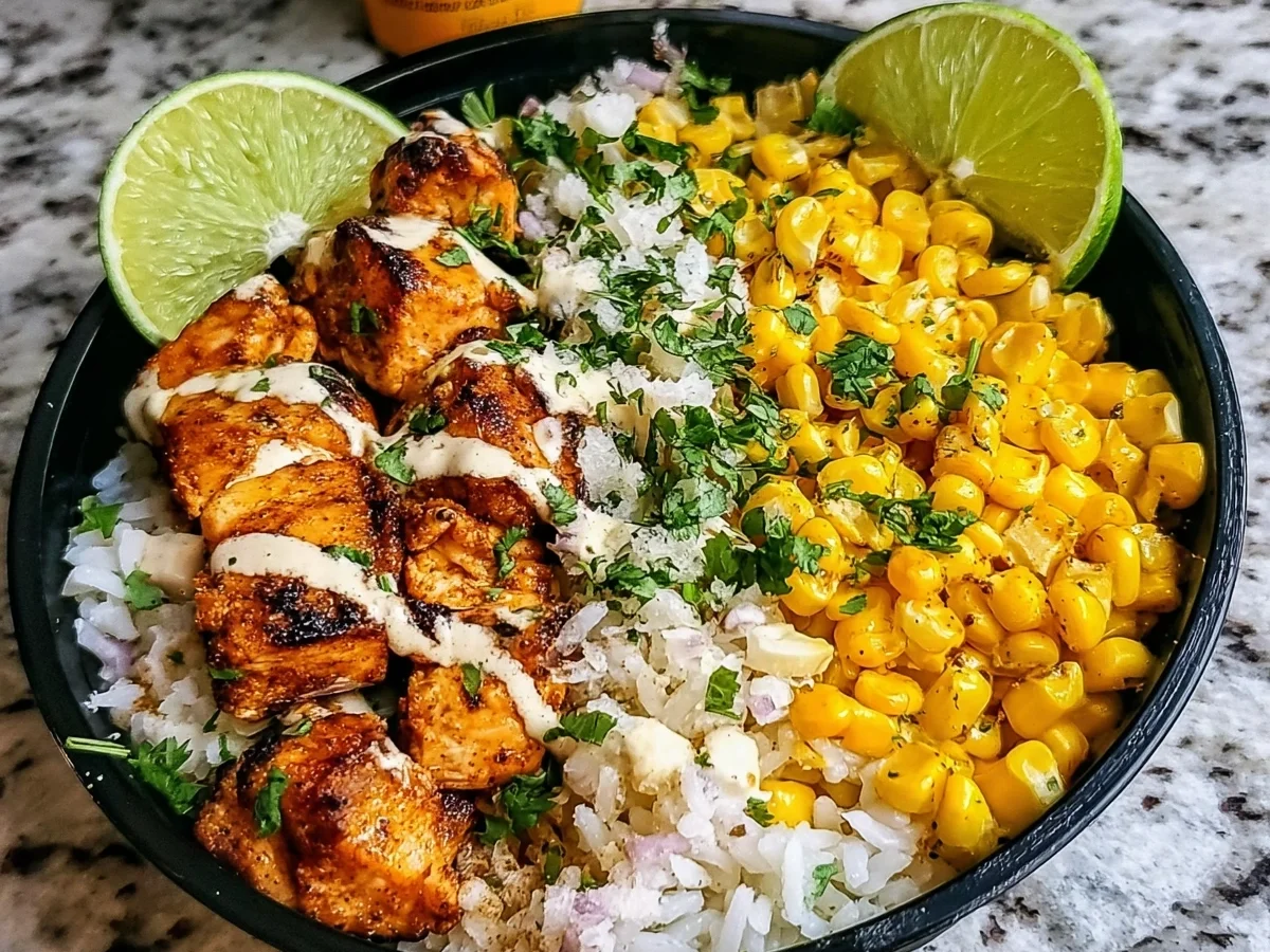 Street Corn Chicken Rice Bowl: High Protein Meal Prep - Image 2