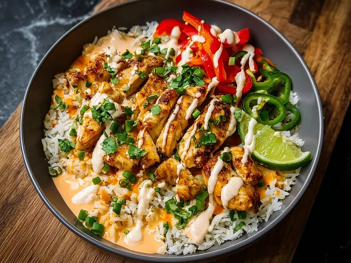 Sweet Chili Chicken Bowl with Coconut Lime Drizzle - Image 2