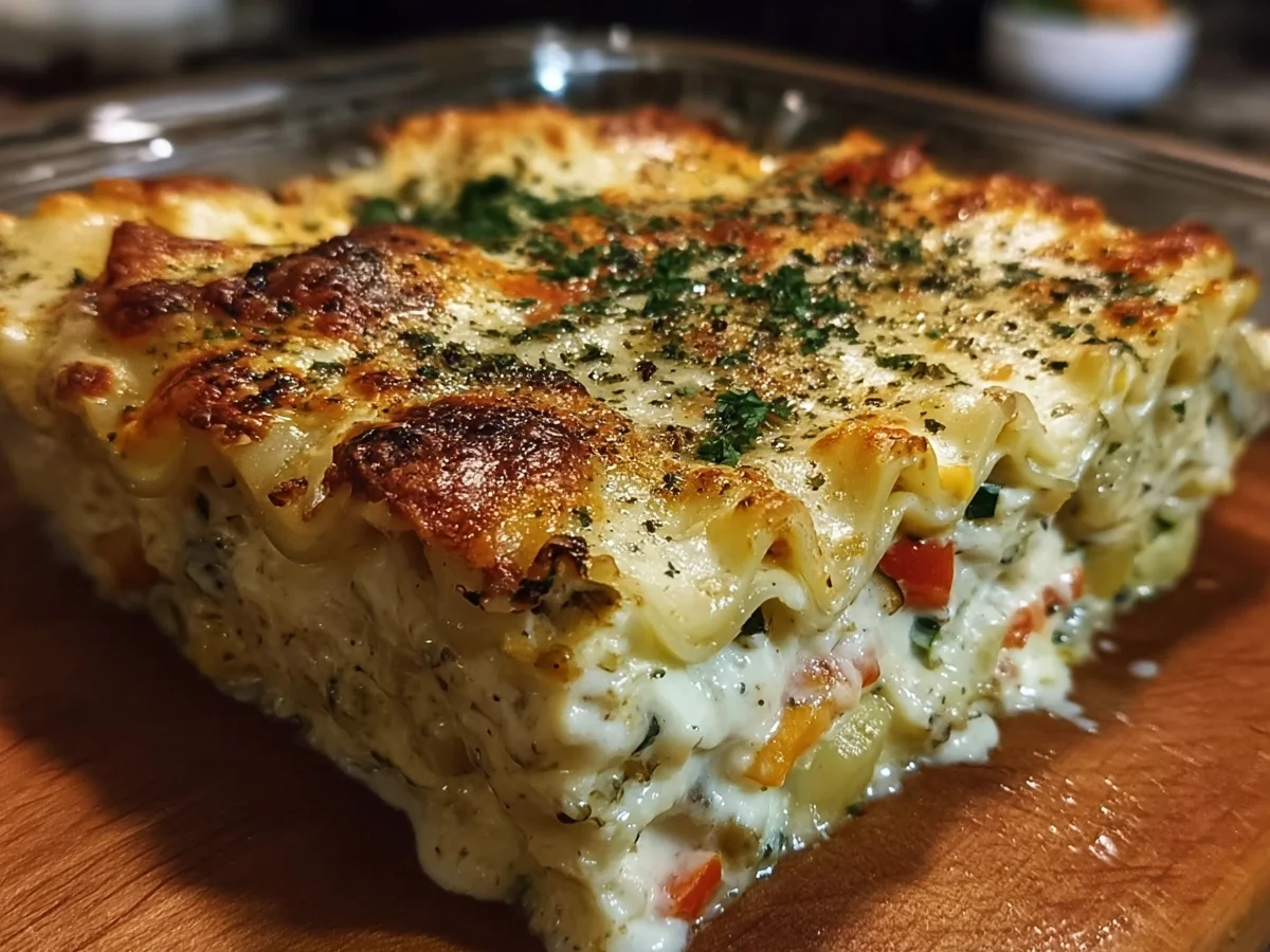 Vegetable Lasagna with Creamy White Sauce Recipe - Image 2