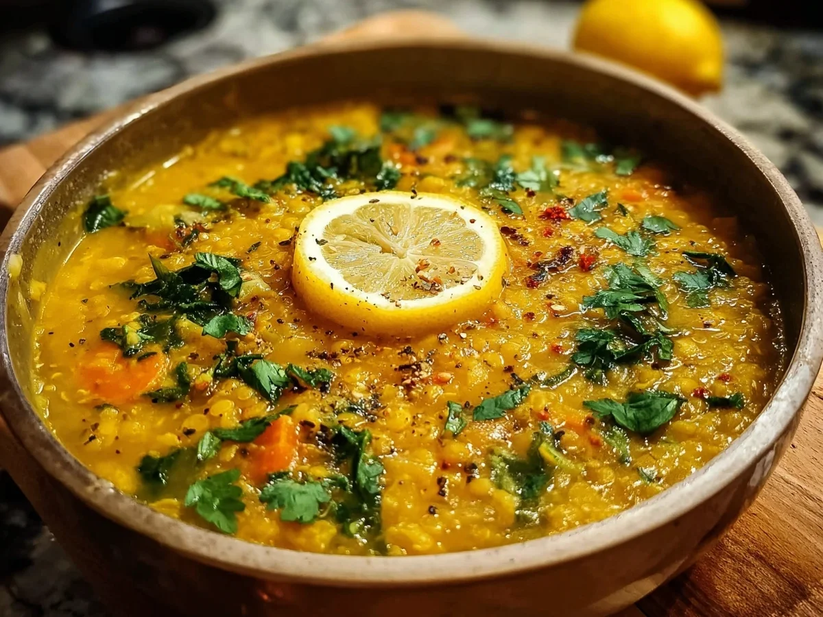 Anti-Inflammatory Golden Lemon Lentil Soup - Featured Image
