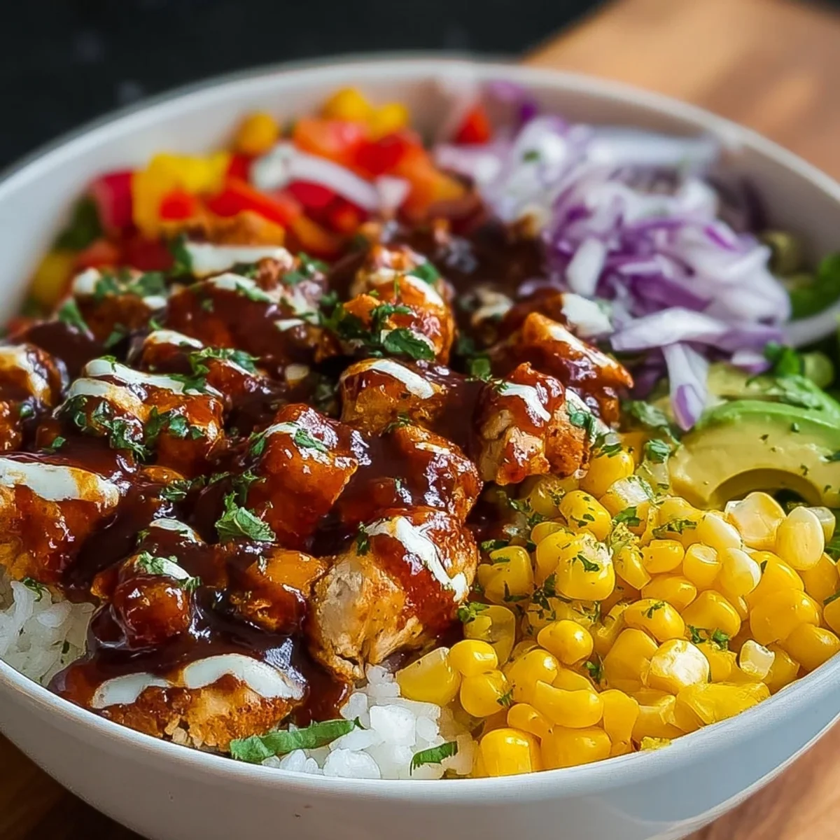 BBQ Ranch Chicken Bowl: High Protein & Savory