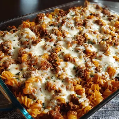 Cottage Cheese Protein Pasta Bake with Ground Beef