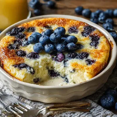 Creamy Blueberry Cottage Cheese Bake | Protein-Packed