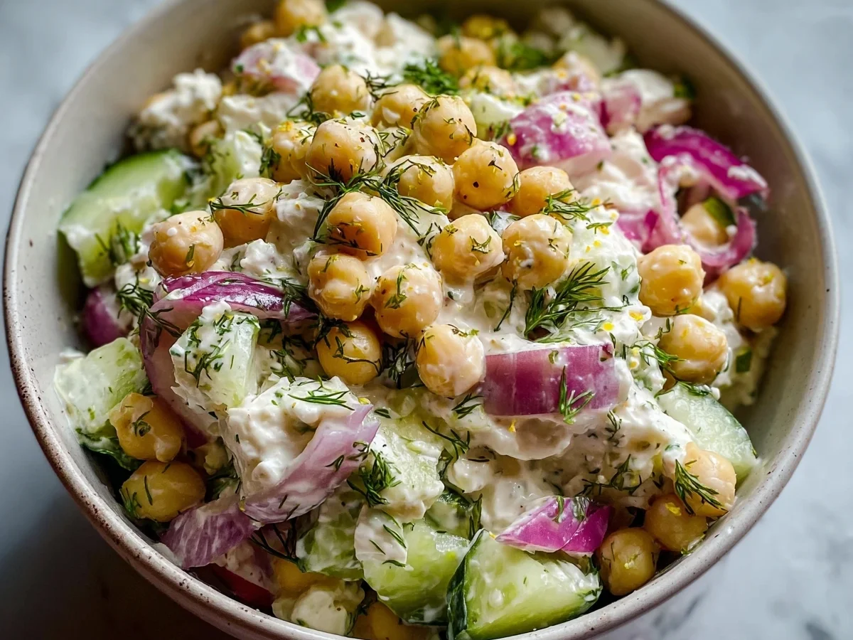 Creamy Cottage Cheese Chickpea Salad: 30-Min Meal Prep - Featured Image