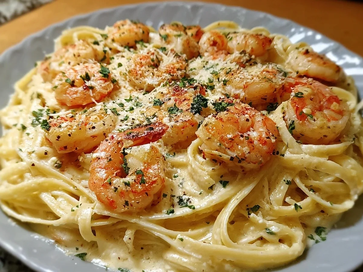 Creamy Garlic Shrimp Pasta: High Protein 30-Minute Meal - Featured Image
