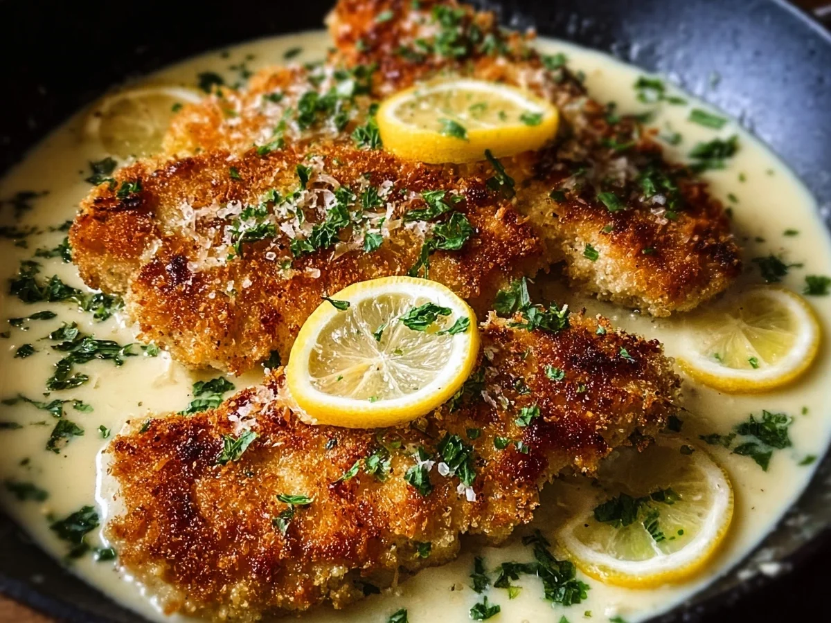 Crispy Lemon Pecorino Chicken with Creamy Sauce - Featured Image