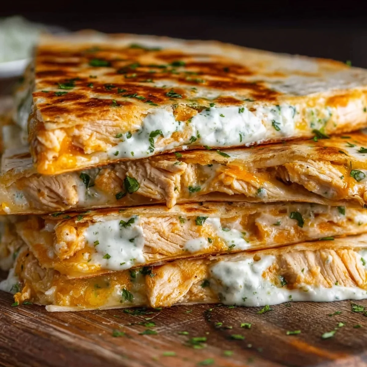 Crispy Low-Carb Chicken Ranch Quesadilla (High-Protein)