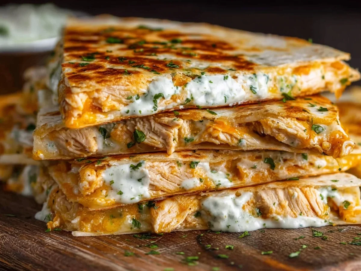 Crispy Low-Carb Chicken Ranch Quesadilla (High-Protein) - Featured Image