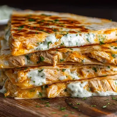 Crispy Low-Carb Chicken Ranch Quesadilla (High-Protein)