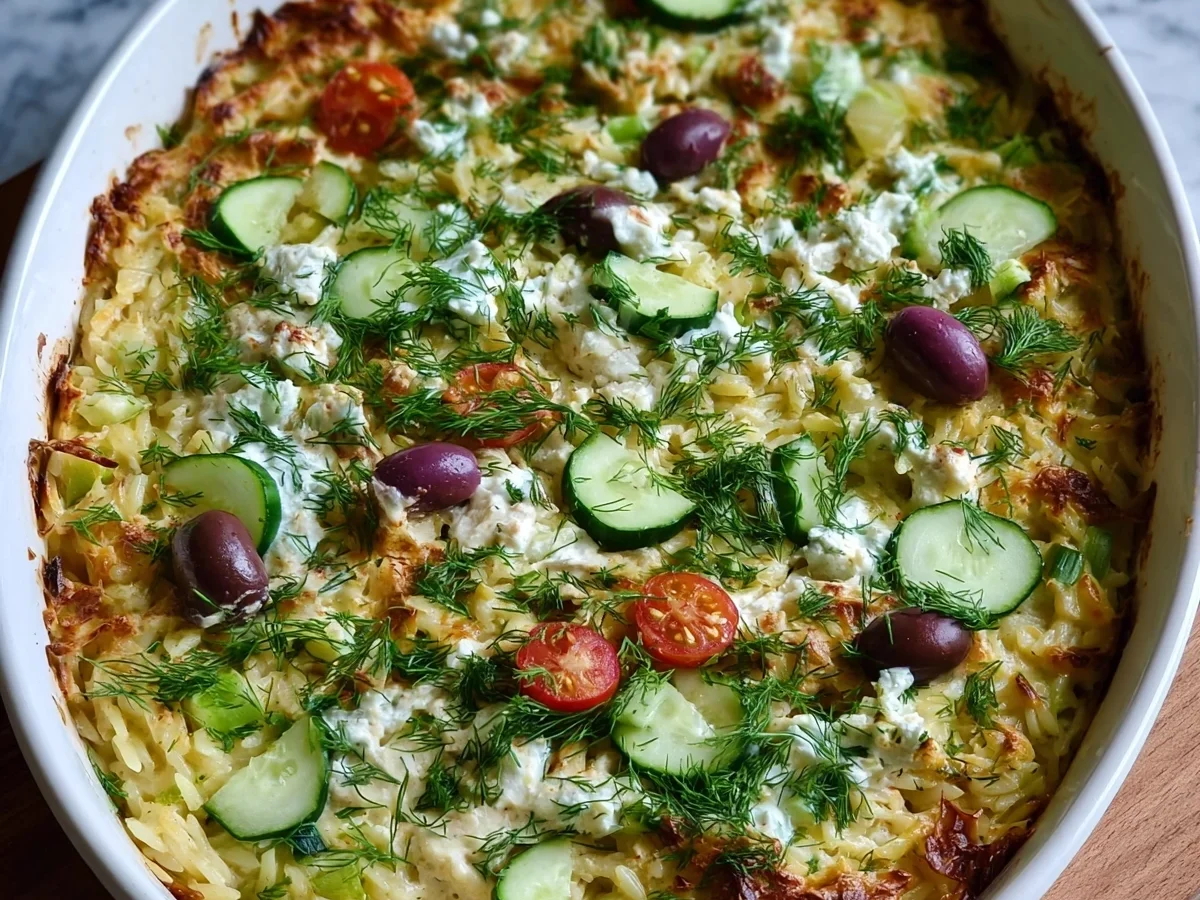 Dump and Bake Chicken Tzatziki Casserole | Easy Meal Prep - Featured Image