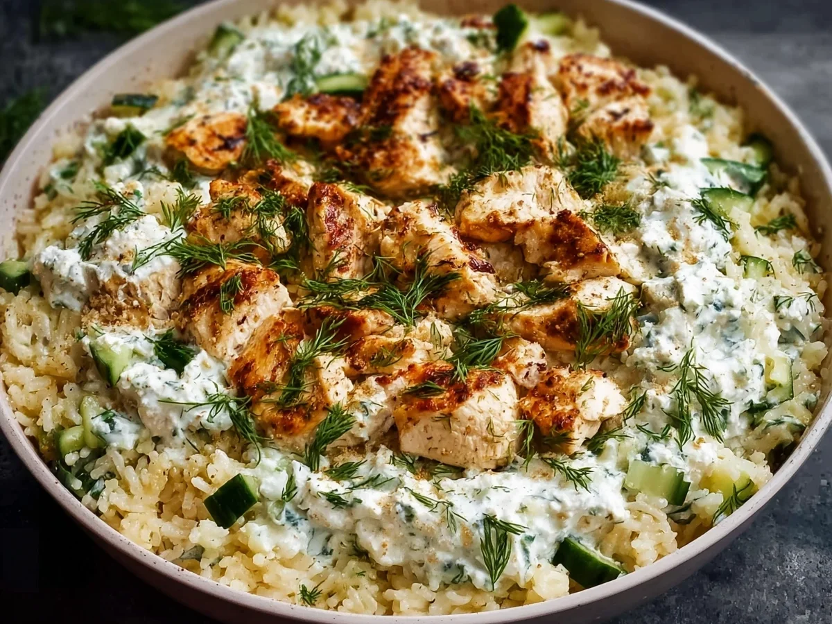 Dump-and-Bake Chicken Tzatziki Casserole: Easy Weeknight Meal - Featured Image