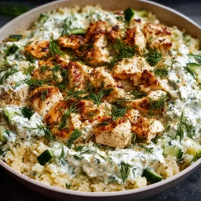 Dump-and-Bake Chicken Tzatziki Casserole: Easy Weeknight Meal