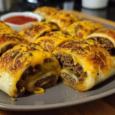 Easy Beef Cheeseburger Rollups: Quick Dinner & Appetizer