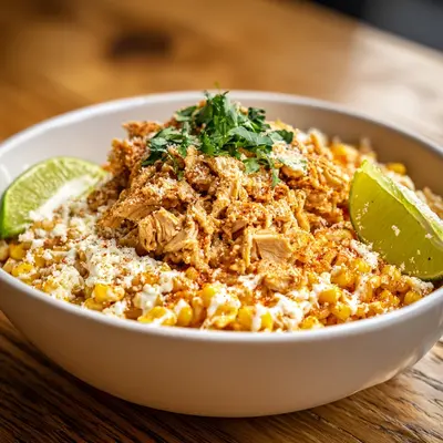 Easy Street Corn Chicken Rice Bowl for Quick Dinner