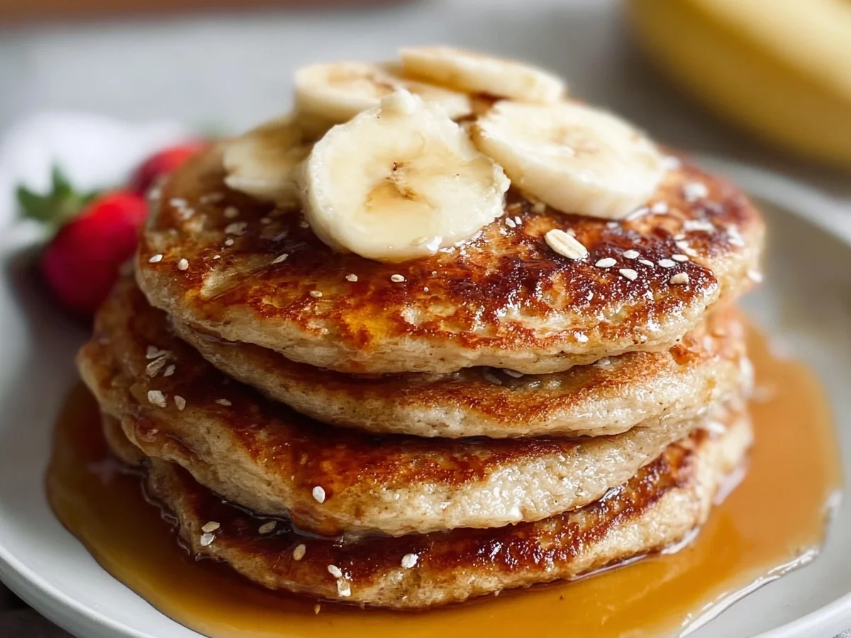 Fluffy Banana Oatmeal Pancakes: Easy Weekend Breakfast - Featured Image