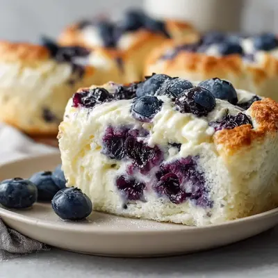 Fluffy High Protein Cottage Cheese Blueberry Cloud Bread