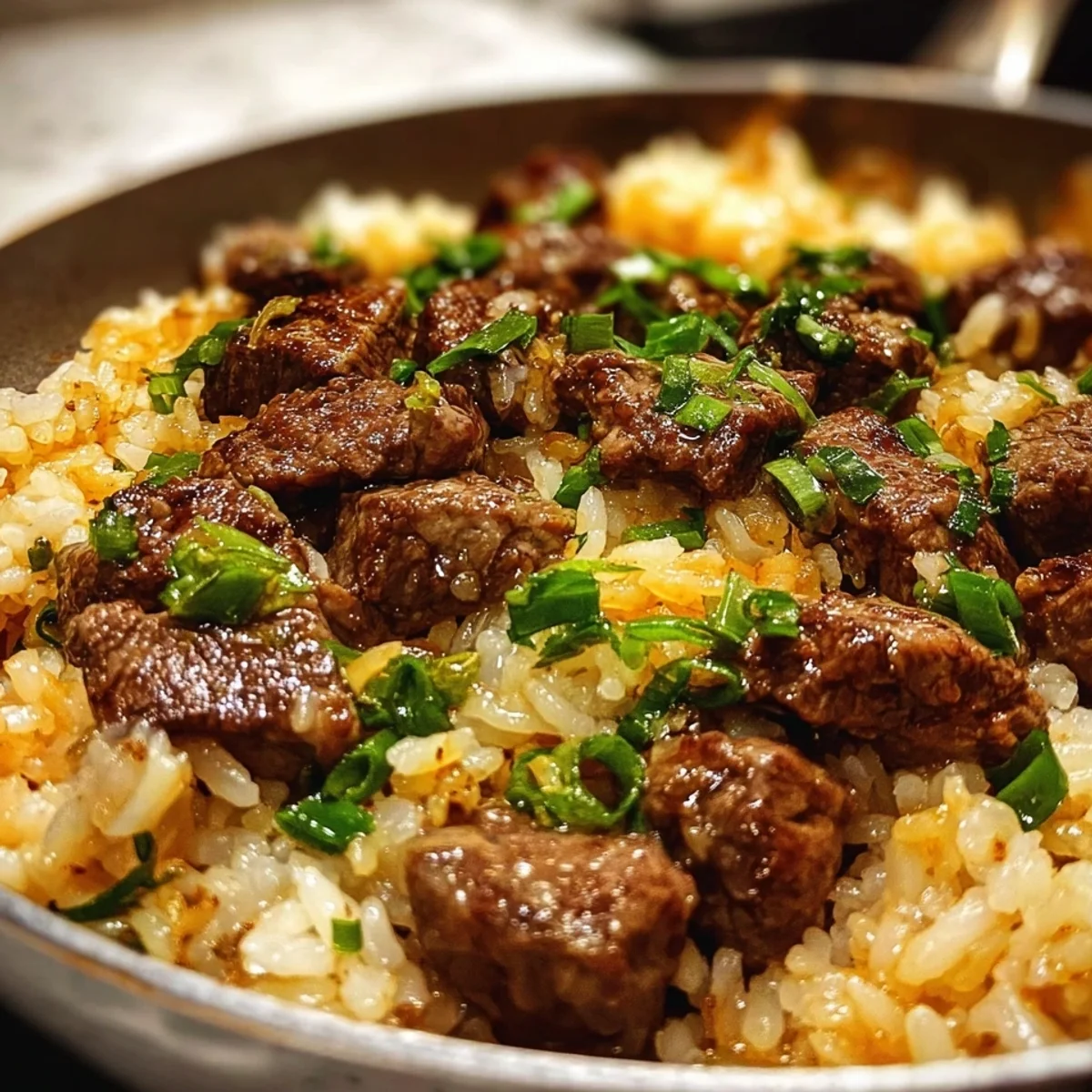 Garlic Butter Beef Rice: Quick One-Pan Dinner Recipe
