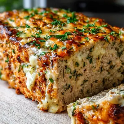Garlic Parmesan Chicken Meatloaf: High Protein Dinner
