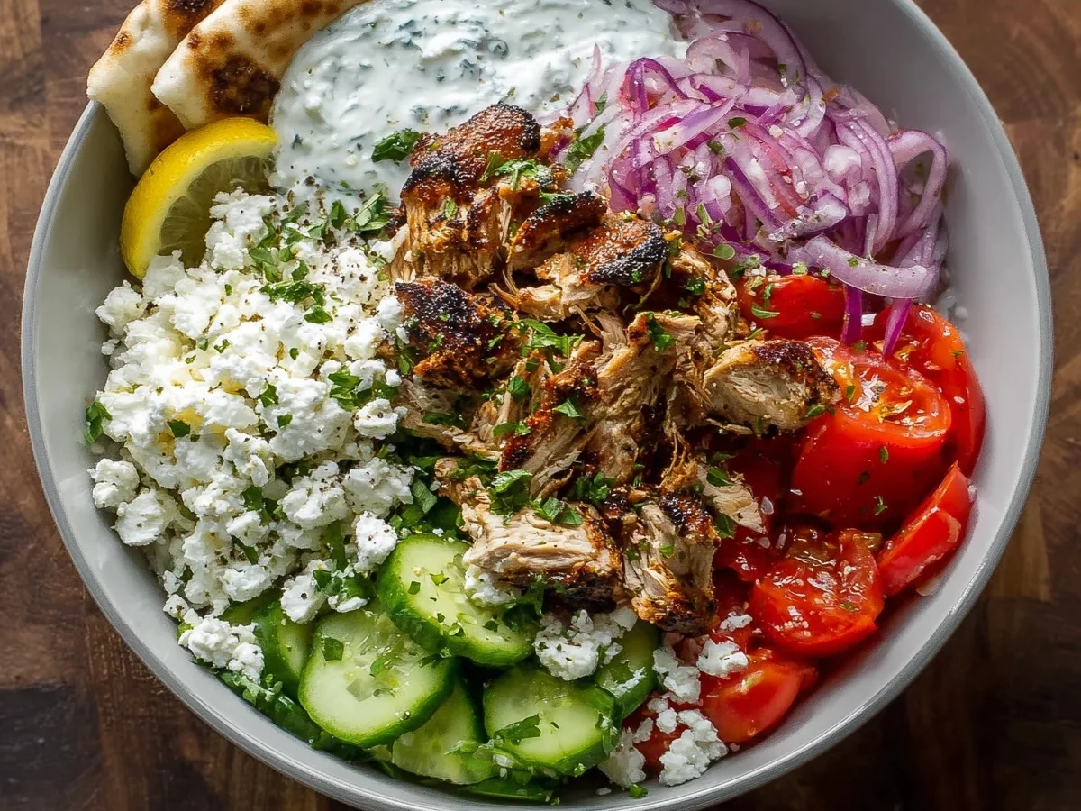 Greek Chicken Gyro Bowl: 35g Protein & Easy Meal Prep - Featured Image
