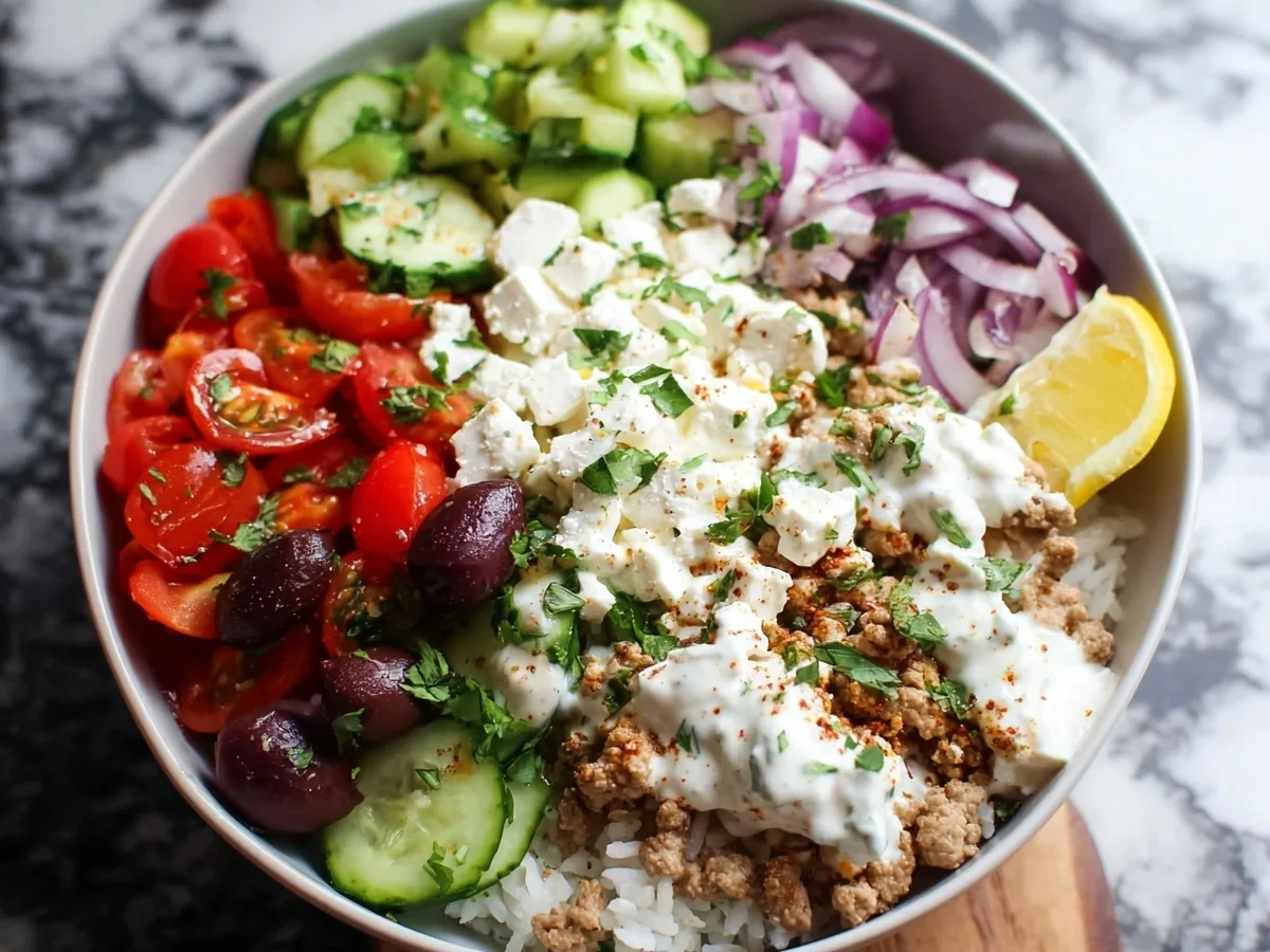 Greek Turkey Rice Bowls: Healthy Meal Prep Dinner - Featured Image