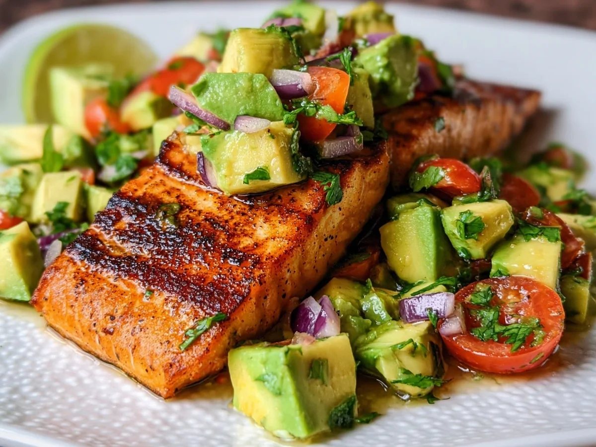 Grilled Salmon with Avocado Salsa: Low-Carb Meal - Featured Image
