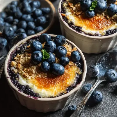 High Protein Baked Blueberry Cottage Cheese Bowl