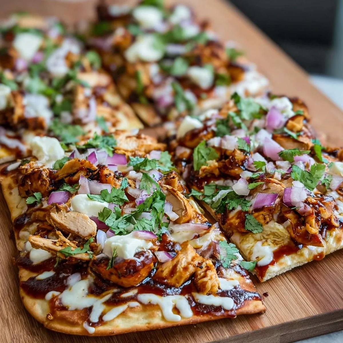 High Protein BBQ Chicken Flatbread