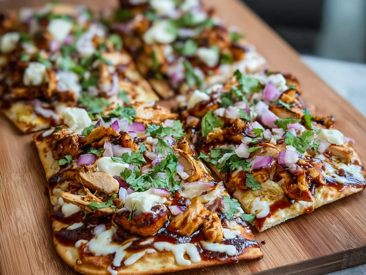 High Protein BBQ Chicken Flatbread - Featured Image