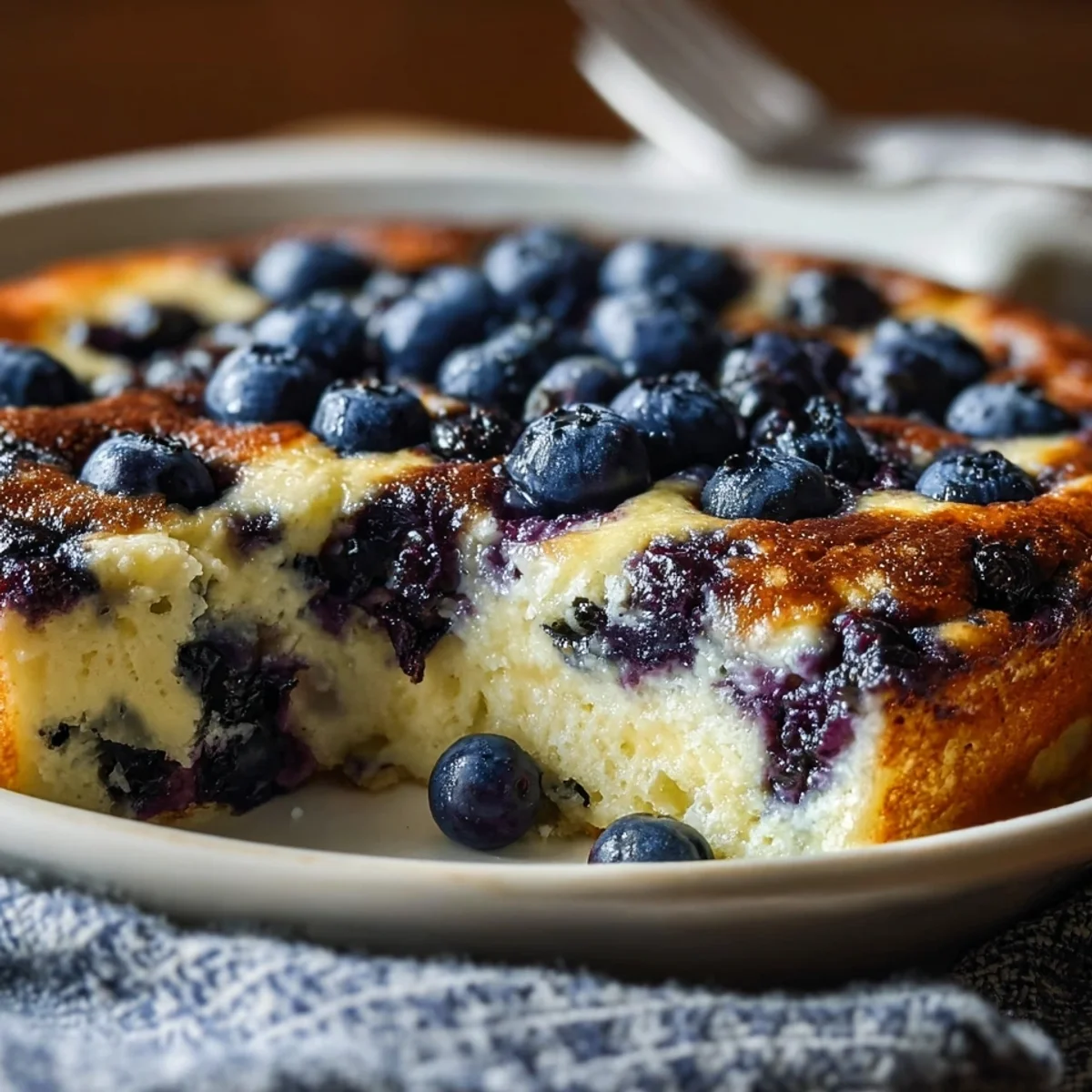 High Protein Blueberry Cottage Cheese Breakfast Bake