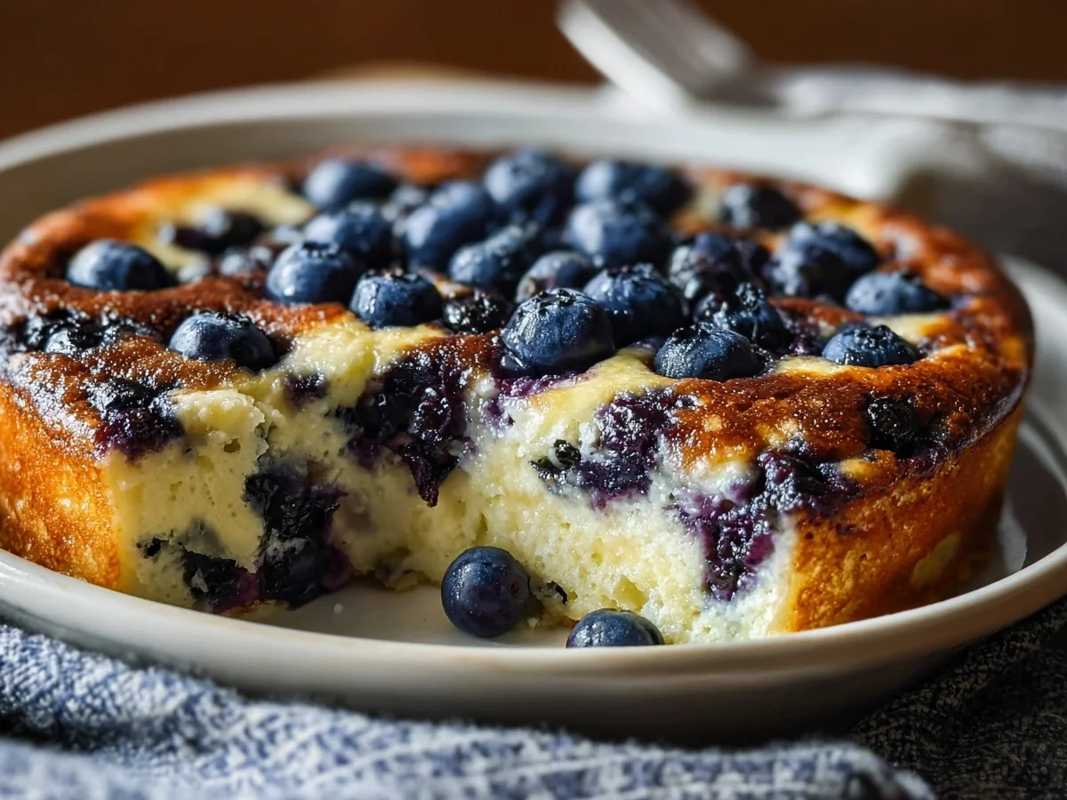 High Protein Blueberry Cottage Cheese Breakfast Bake - Featured Image