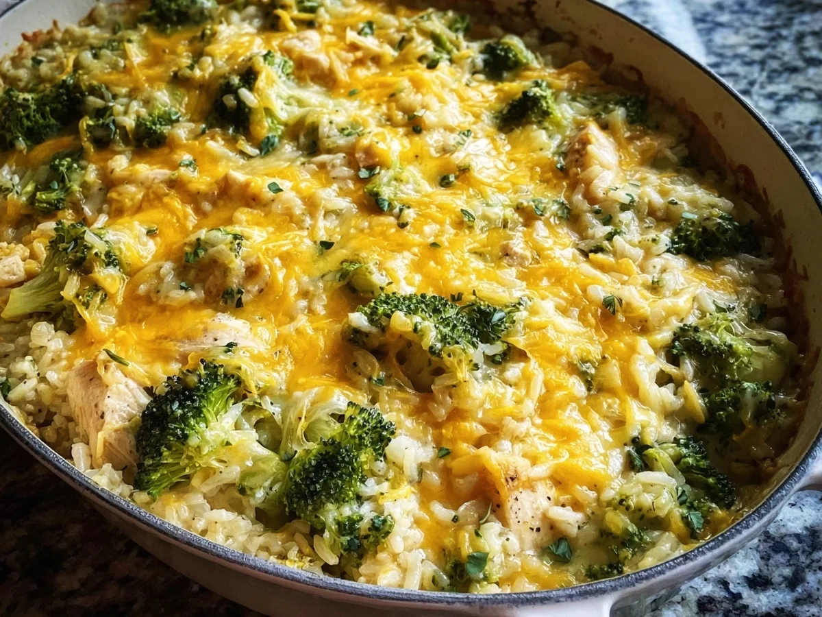 High-Protein Chicken Broccoli Rice Casserole - Featured Image