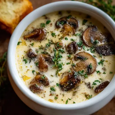 High-Protein Cottage Cheese Mushroom Soup