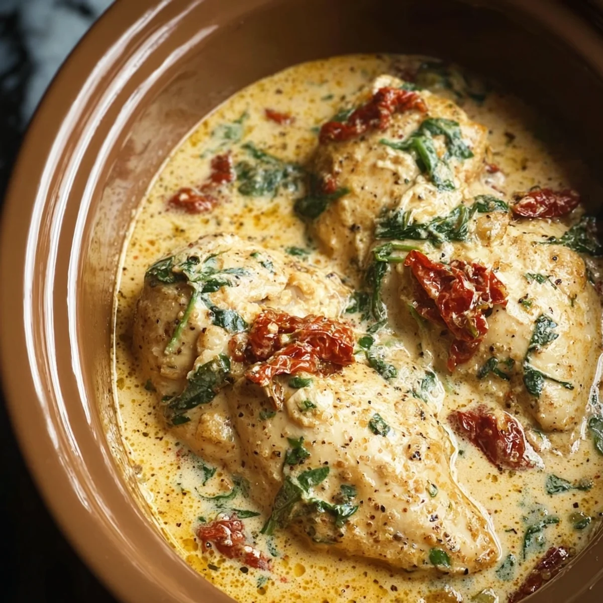 High Protein Crockpot Marry Me Chicken