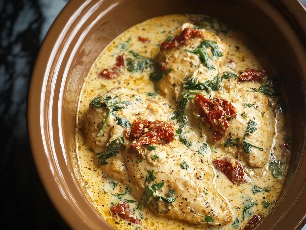 High Protein Crockpot Marry Me Chicken - Featured Image