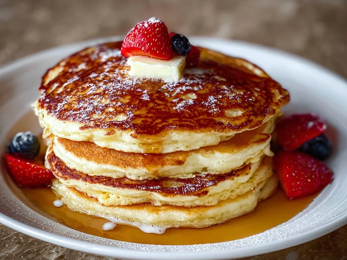 High Protein Fluffy Cottage Cheese Pancakes - Featured Image