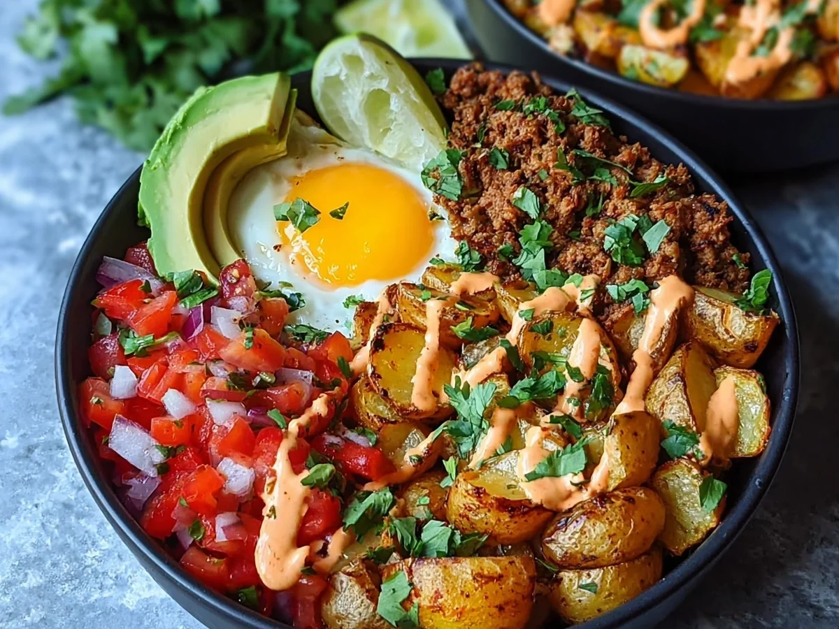 High-Protein Loaded Potato Taco Bowls for Meal Prep - Featured Image