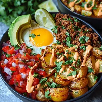 High-Protein Loaded Potato Taco Bowls for Meal Prep