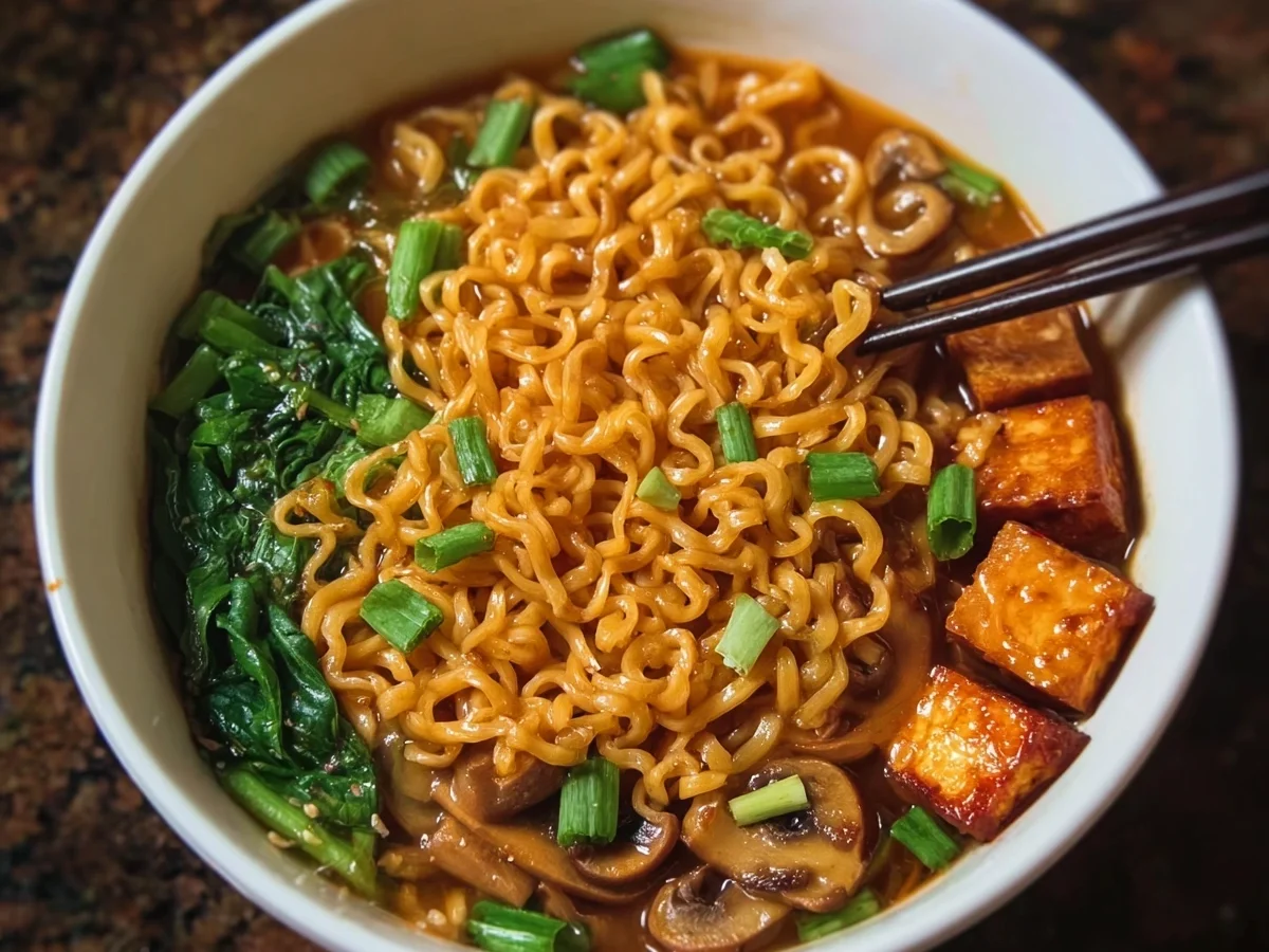 High Protein Vegan Ramen Noodles - Easy & Meal Prep - Featured Image